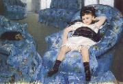 Mary Cassatt Little Girl in a Blue Amchair Germany oil painting artist